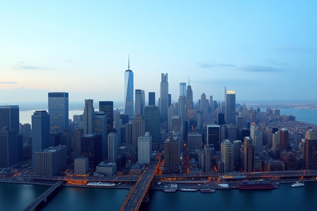 New York City skyline view from Brooklyn